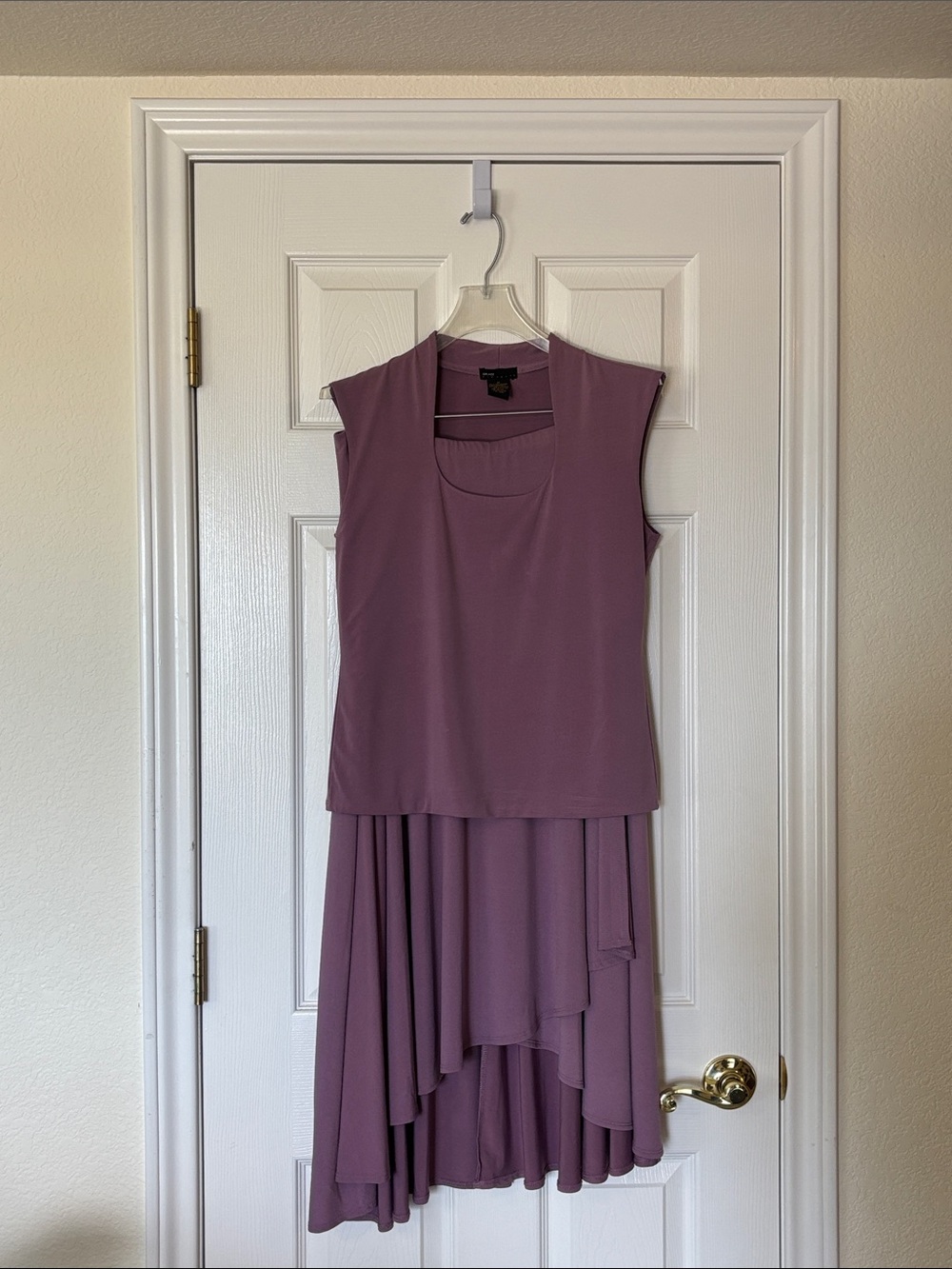 Sleeveless Mauve Layered Dress - Unbranded - Picture 1 of 3